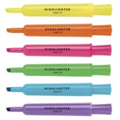 Chisel-Tip Highlighter, 100% Recycled Plastic, Assorted Fluorescent Colors, Pack Of 36 -Office Supplies Shop 9a35eb7ea004f1193ad3003878c06ee5d1