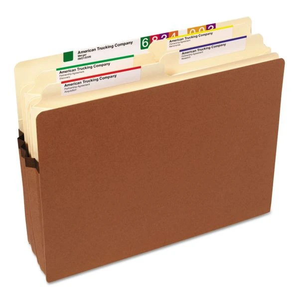 Smead Redrope Drop Front File Pockets, 3.5" Expansion, Letter Size, Redrope, 50/Box 11 Smead Redrope Drop Front File Pockets, 3.5" Expansion, Letter Size, Redrope, 50/Box - Image 9