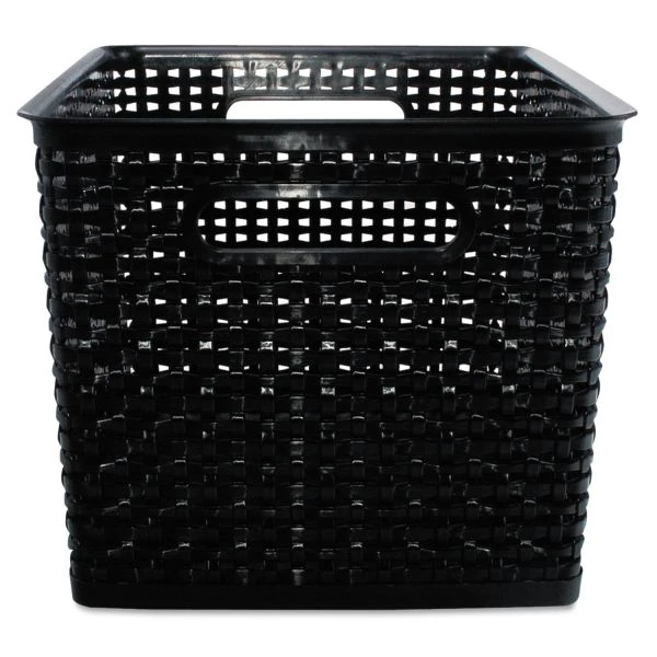 Advantus Weave Bins, 13.88 X 10.5 X 8.75, Black, 2/Pack 3 Advantus Weave Bins, 13.88 X 10.5 X 8.75, Black, 2/Pack