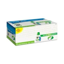 Paper Mate Liquid Paper Fast Dry Correction Fluid, 22 Ml Bottle, White, Dozen