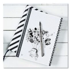 Uniball VISION Needle Roller Ball Pen, Stick, Fine 0.7 Mm, Black Ink, Silver Barrel, Dozen -Office Supplies Shop 9fb9e5b567d8481e0280adff847b203781