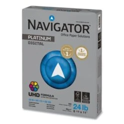 Navigator Platinum Paper, 99 Brightness, 24 Lb, 8 1/2 X 11, White, 2500 Sheets/Carton