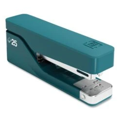 TRU RED Desktop Aluminum Stapler, 25-Sheet Capacity, Teal
