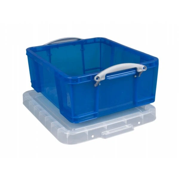 Really Useful Box Storage Box, 17 Liter, 18" X 14" X 7", Blue 4 Really Useful Box Storage Box, 17 Liter, 18" X 14" X 7", Blue - Image 2