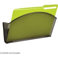 Safco Onyx Magnetic Mesh Panel Accessories, Single File Pocket, 13 X 4.25 X 7.25, Black -Office Supplies Shop a41d7388dad5c4e2b53896329c6b5f667d