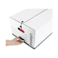 Universal Deluxe Quick Set-up String-and-Button Boxes, Legal Files, White, 12/Carton -Office Supplies Shop a4bc76b2a07053996643d89b720ae0f33a