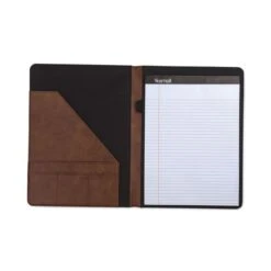 Samsill Two-Tone Padfolio With Spine Accent, 10.6w X 14.25h, Polyurethane, Tan/Brown -Office Supplies Shop a553e9d4dc382cbf08cc2c966168eae9c9