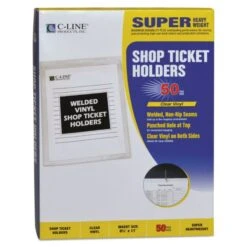 C-Line Clear Vinyl Shop Ticket Holders, Both Sides Clear, 15 Sheets, 8.5 X 11, 50/Box -Office Supplies Shop a8825fc6854a4c0eede4efa1143f94c34d