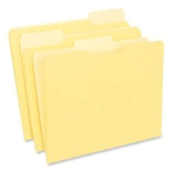 Universal Interior File Folders, 1/3-Cut Tabs: Assorted, Letter Size, 11-pt Stock, Yellow, 100/Box -Office Supplies Shop a98da3a0c364669919c159ef0fc1d05c0c