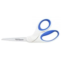 Westcott Titanium Bonded Non-Stick Scissors, 8", Pointed, Blue/White