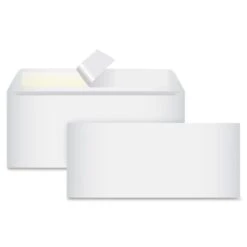 Business Source Peel & Seal Envelopes, #6 3/4 (3.63" X 6.50"), Peel & Seal, 100 Envelopes/ Box