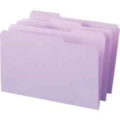Smead Reinforced Top Tab Colored File Folders, 1/3-Cut Tabs: Assorted, Legal Size, 0.75" Expansion, Lavender, 100/Box -Office Supplies Shop abd9a00127311ca9490830e36aa2d1b873