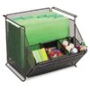 Safco Onyx Stackable Mesh Storage Bin, 4 Compartments, Steel Mesh, 14 X 15.5 X 11.75, Black -Office Supplies Shop ac49f2ae14b383b85c4274f3dd6a2aca0e
