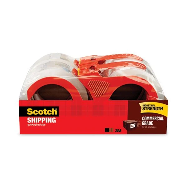 Scotch 3750 Commercial Grade Packaging Tape With Dispenser, 3" Core, 1.88" X 54.6 Yds, Clear, 4/Pack 3 Scotch 3750 Commercial Grade Packaging Tape With Dispenser, 3" Core, 1.88" X 54.6 Yds, Clear, 4/Pack