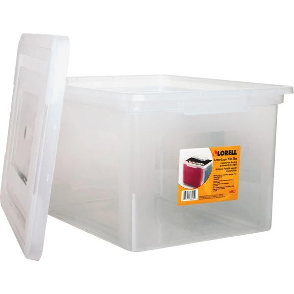 Lorell Letter/Legal Plastic File Box 4 Lorell Letter/Legal Plastic File Box - Image 2