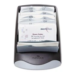 Durable VISIFIX Desk Business Card File, Holds 200 2.88 X 4.13 Cards, 5 X 9.31 X 3.56, Plastic, Graphite/Black -Office Supplies Shop ae8d2805a3087f52634f8c16090d886d9a