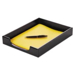 Rolodex Wood Tones Desk Tray, 1 Section, Letter Size Files, 8.5" X 11", Black -Office Supplies Shop afc7386972dd12de3a1eac482a3104c3fe