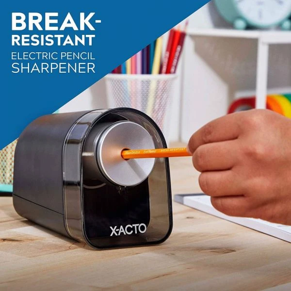 X-ACTO XLR Office Electric Pencil Sharpener, AC-Powered, 3" X 5.5" X 4", Charcoal Black 7 X-ACTO XLR Office Electric Pencil Sharpener, AC-Powered, 3" X 5.5" X 4", Charcoal Black - Image 5