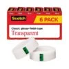 Scotch Transparent Tape, 1" Core, 0.75" X 83.33 Ft, Transparent, 6/Pack -Office Supplies Shop b26f26d5ad9ae62f74faf2a98bc586b426