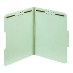 Expanding Pressboard Folders With Fasteners, Letter Size (8-1/2" X 11"), 1" Expansion, Green, Box Of 25