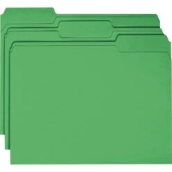 Smead Colored File Folders, 1/3-Cut Tabs: Assorted, Letter Size, 0.75" Expansion, Green, 100/Box -Office Supplies Shop b364a38a17c7f16ad3184fd83ff01d7706