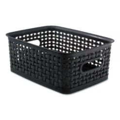 Advantus Weave Bins, 9.88 X 7.38 X 4, Black, 3/Pack -Office Supplies Shop b3b0ce4695d3f1a639cbdfd5dad5cc4c68