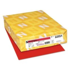 Astrobrights Color Paper, 24 Lb, 8 1/2 X 11, Re-Entry Red, 500 Sheets/Ream