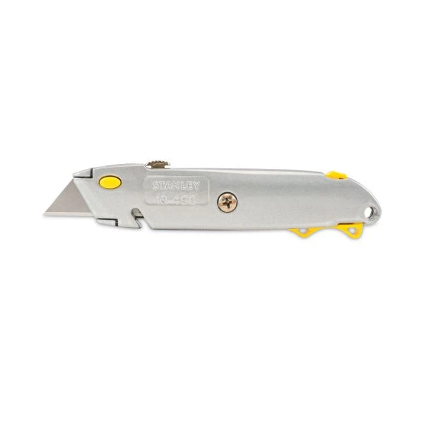 Stanley Quick-Change Utility Knife With Retractable Blade And Twine Cutter, 6" Metal Handle, Gray, 6/Box 5 Stanley Quick-Change Utility Knife With Retractable Blade And Twine Cutter, 6" Metal Handle, Gray, 6/Box - Image 3