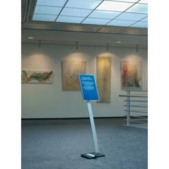 Durable Info Sign Duo Floor Stand, Tabloid-Size Inserts, 15 X 50, Clear -Office Supplies Shop b65b079ddf1c3b8419eadc6bb402c20fcf