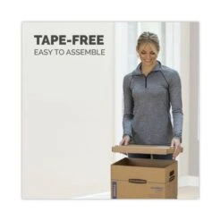 Bankers Box SmoothMove Classic Moving/Storage Boxes, Half Slotted Container (HSC), Small, 12" X 15" X 10", Brown/Blue, 20/Carton -Office Supplies Shop b78b36e5e83cf659208e087b1bd092f3bc