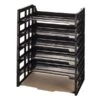 30% Recycled Ribbed Bottom Stackable Letter Trays, Black, Pack Of 6