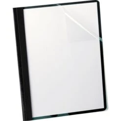 Oxford Clear Front Standard Grade Report Cover, Three-Prong Fastener, 0.5" Capacity, 8.5 X 11, Clear/Black, 25/Box -Office Supplies Shop bcb0740802b524bad6862580fda1df274a