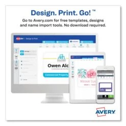 Avery Necklace-Style Badge Holder W/Laser/Inkjet Insert, Top Load, 4 X 3, WE, 100/Box -Office Supplies Shop bd5fcd3ee80c5c806f1cb9ad446c35f4de