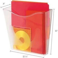 Deflecto Euro-Style DocuPocket Portrait Wall File, A4/Legal/Letter/Magazine/Portfolio Size, 10.25" X 4" X 10", Clear -Office Supplies Shop bdf78b21e7b8a30f4627d86d0f0c7b55b0