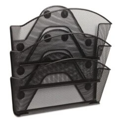 Safco Onyx Magnetic Mesh Panel Accessories, 3 File Pocket, 13 X 4.25 X 13.5. Black -Office Supplies Shop be50efefe6802666b8204aba1487e0b248