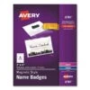 Avery Magnetic Style Name Badge Kit, Horizontal, 4" X 3", White, 48/Pack 2 Avery Magnetic Style Name Badge Kit, Horizontal, 4" X 3", White, 48/Pack -Office Supplies Shop c0cf5a1dfa582f55cbfde212c0122b9f5a