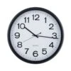 Universal Round Wall Clock, 13.5" Overall Diameter, Black Case, 1 AA (sold Separately)