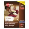 Avery Printable Rectangular Tags With Strings, 2 X 3 1/2, White, 96/Pack -Office Supplies Shop c3bce2e35c2df60cc7c1106f8a434d8b11