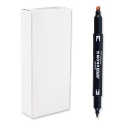 Tombow Mono Edge Highlighters, Red Ink, Chisel/Bullet Tip, Red Barrel, 10/Box