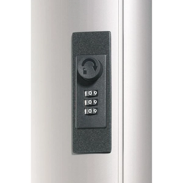 Durable Locking Key Cabinet, 72-Key, Brushed Aluminum, Silver, 11.75 X 4.63 X 15.75 4 Durable Locking Key Cabinet, 72-Key, Brushed Aluminum, Silver, 11.75 X 4.63 X 15.75 - Image 2