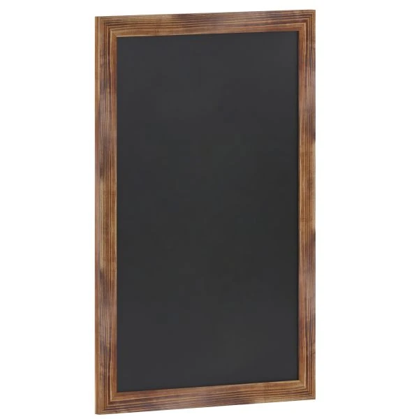 Canterbury 24" X 36" Torched Wood Wall Mount Magnetic Chalkboard Sign With Eraser, Hanging Wall Chalkboard Memo Board For Home, School, Or Business 4 Canterbury 24" X 36" Torched Wood Wall Mount Magnetic Chalkboard Sign With Eraser, Hanging Wall Chalkboard Memo Board For Home, School, Or Business - Image 2