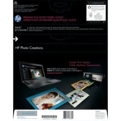 HP Premium Plus Photo Paper, 11.5 Mil, 8.5 X 11, Glossy White, 50/Pack -Office Supplies Shop c5de4b36e3f5f7f429b9fc6d773aede664