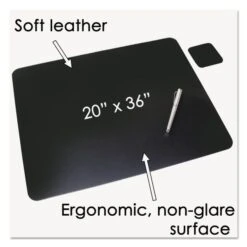 Artistic Leather Desk Pad With Coaster, 20 X 36, Black -Office Supplies Shop c5de695e7aa84c1ad3184a08632bbf85df