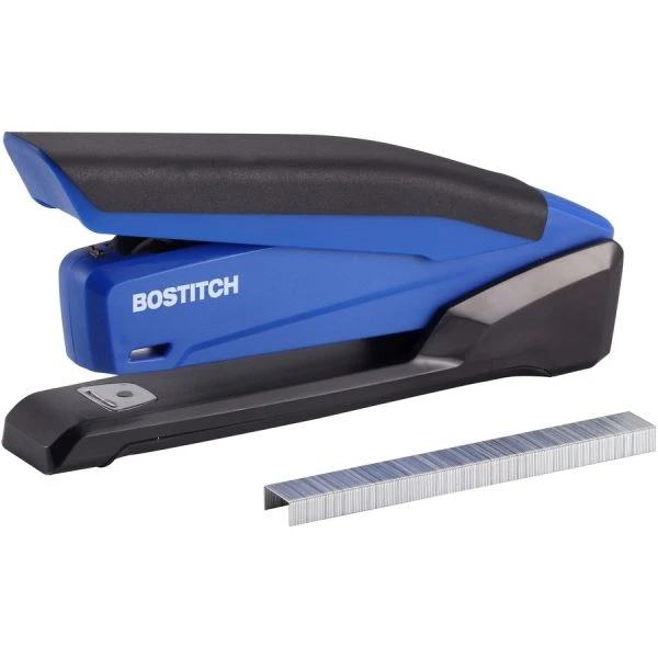 Bostitch InPower Spring-Powered Desktop Stapler, 20-Sheet Capacity, Blue 4 Bostitch InPower Spring-Powered Desktop Stapler, 20-Sheet Capacity, Blue - Image 2
