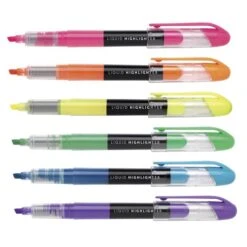 Liquid Ink Highlighters With Chisel Tips, Assorted Colors, Pack Of 12 7 Liquid Ink Highlighters With Chisel Tips, Assorted Colors, Pack Of 12 -Office Supplies Shop c6ea303c4ea24d64ce68e3e345b177eb65