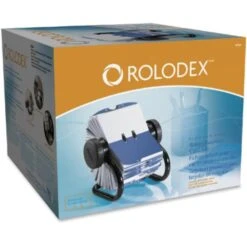 Rolodex Open Rotary Business Card File With 24 Guides, Holds 400 2.63 X 4 Cards, 6.5 X 5.61 X 5.08, Metal, Black -Office Supplies Shop c6f702530667bb09d68b3e91b64cff1854
