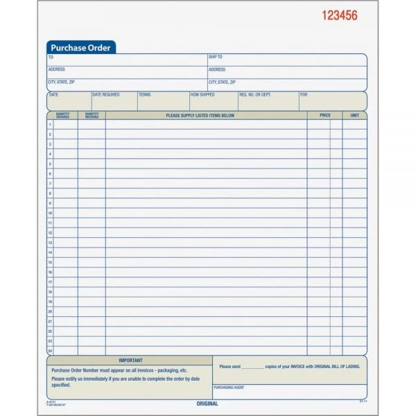 TOPS Purchase Order Book, 22 Lines, Two-Part Carbonless, 8.38 X 10.19, 50 Forms Total 6 TOPS Purchase Order Book, 22 Lines, Two-Part Carbonless, 8.38 X 10.19, 50 Forms Total - Image 4