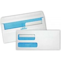 Quality Park Double Window Redi-Seal Security-Tinted Envelope, #9, Commercial Flap, Redi-Seal Adhesive Closure, 3.88 X 8.88, White, 500/BX 10 Quality Park Double Window Redi-Seal Security-Tinted Envelope, #9, Commercial Flap, Redi-Seal Adhesive Closure, 3.88 X 8.88, White, 500/BX -Office Supplies Shop ca1d719fa2dbc2b2db51a648f7dbc4c650