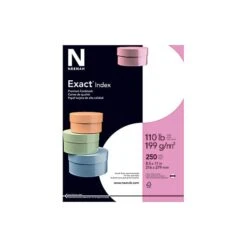 Neenah Paper Exact Index Card Stock, Smooth, 110lb, 94 Bright, 8 1/2 X 11, White, 250 Sheets