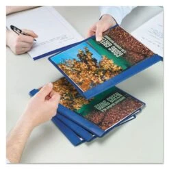 Smead Clear Front Report Cover, Double-Prong Fastener, 0.5" Capacity, 8.5 X 11, Clear/Blue, 25/Box -Office Supplies Shop cb017abb0ccee2d07c93182c5c2312aa48